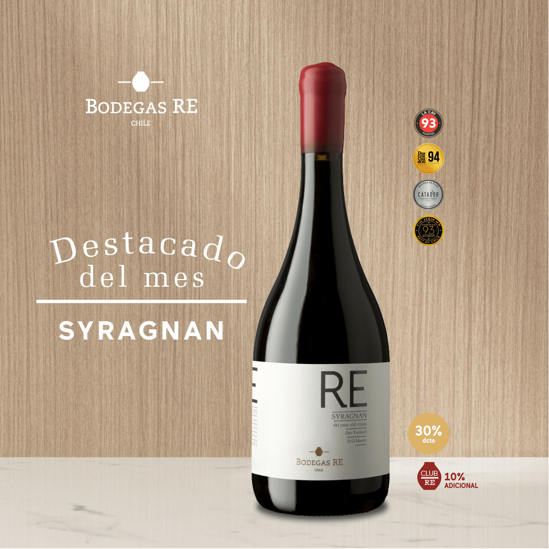 destacado syragnan-vino chileno - bodegasre - vino tinto